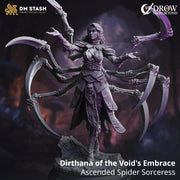 Dark Elf Female Cleric, Sorcerer, Wizard PC/ NPC Miniature | 5 Sizes /Scales - Only-Games