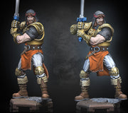 Human Fighter Paladin Ranger  PC NPC |Unpainted Miniature| 5 Sizes /Scales | Pathfinder Figure D&D - Only-Games