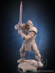 Human Fighter Paladin Ranger  PC NPC |Unpainted Miniature| 5 Sizes /Scales | Pathfinder Figure D&D - Only-Games