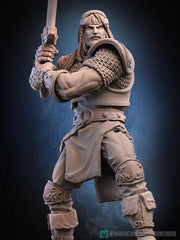 Human Fighter Paladin Ranger  PC NPC |Unpainted Miniature| 5 Sizes /Scales | Pathfinder Figure D&D - Only-Games