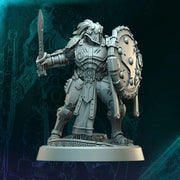 Sci-Fi Miniature Space Knight, Hellas Black Hoplites | 5 Sizes /Scales | Resin Mini - Only-Games