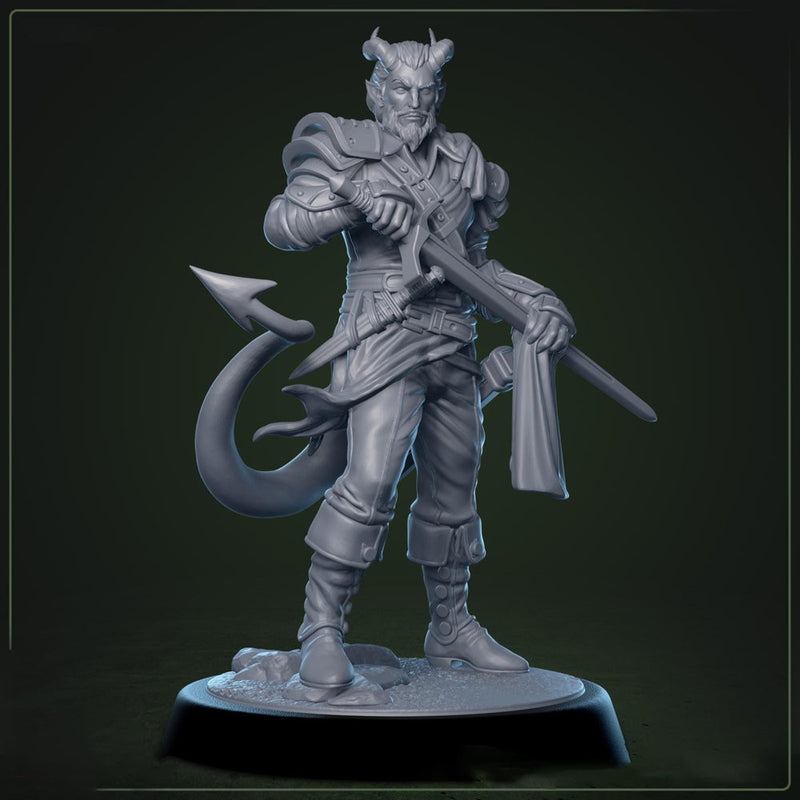 Tiefling Fighter Swashbuckler Rogue PC / NPC | 5 Sizes /Scales | D&D 5e Pathfinder - Only-Games