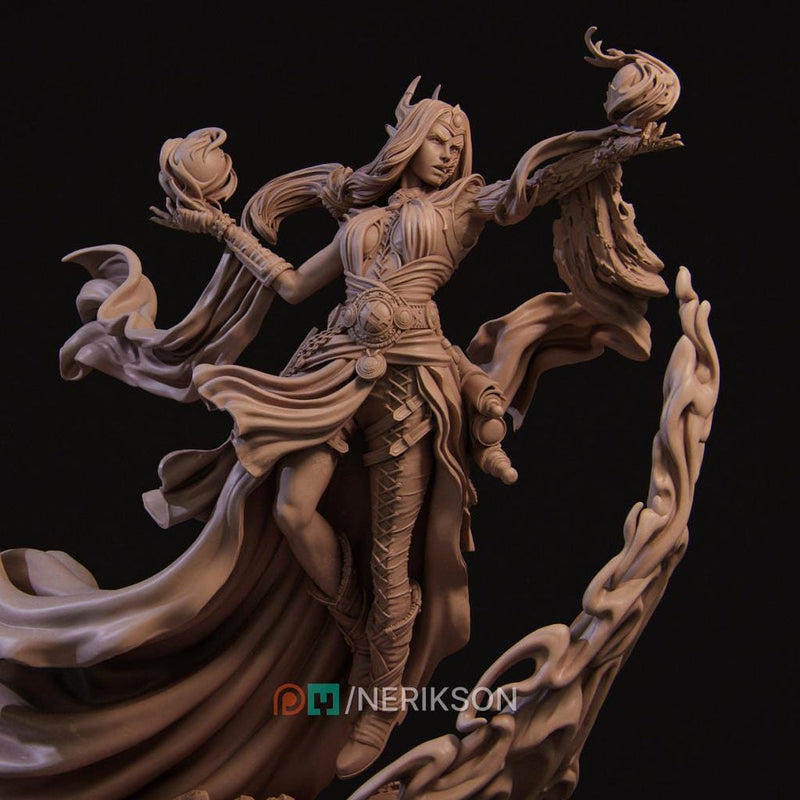 Human Female Sorcerer Warlock, Wizard PC /NPC Unpainted D&D| 5 Sizes/Scales| Pathfinder - Only-Games