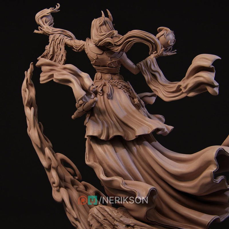 Human Female Sorcerer Warlock, Wizard PC /NPC Unpainted D&D| 5 Sizes/Scales| Pathfinder - Only-Games