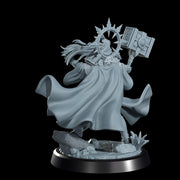 Female Cleric Light Domain, Paladin Miniature | 5 Sizes /Scales | Dungeons and Dragons Pathfinder - Only-Games