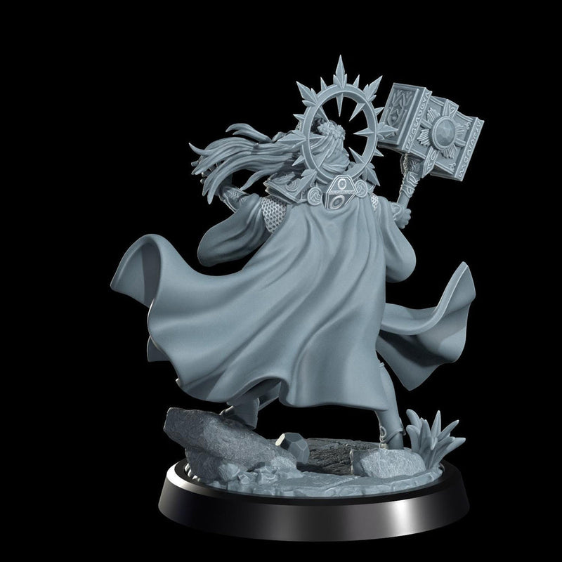 Female Cleric Light Domain, Paladin Miniature | 5 Sizes /Scales | Dungeons and Dragons Pathfinder - Only-Games
