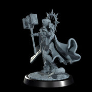 Female Cleric Light Domain, Paladin Miniature | 5 Sizes /Scales | Dungeons and Dragons Pathfinder - Only-Games