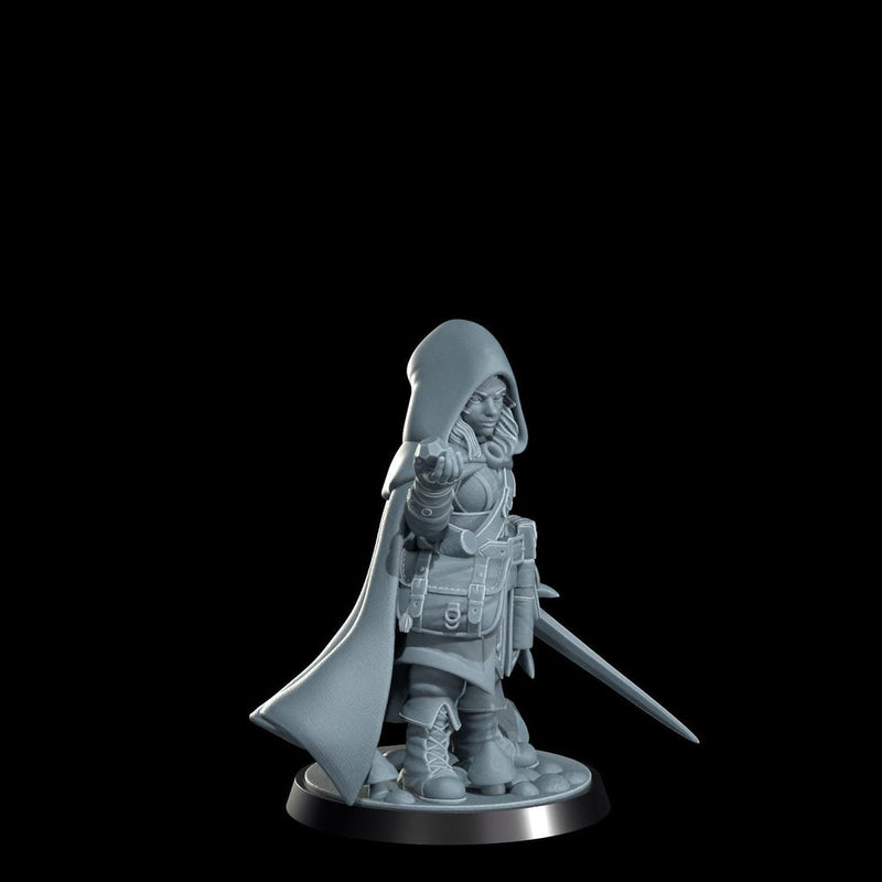 Female Halfling Rogue, Gnome Thief PC NPC | Resin Miniature | Dungeons & Dragons | 5 Sizes /Scales - Only-Games