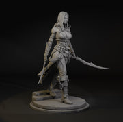 Female Rogue Assassin Miniature | Zylah Character | Resin RPG Figure | 28mm 32mm 54mm 75mm 100mm - Only-Games