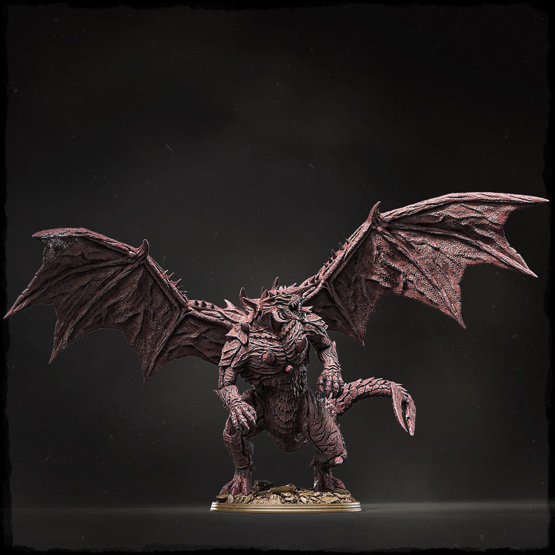 Winged Behemoth, Tarrasque (4 sizes) D&D Miniature | 125mm Height | Resin Statue | Figurine - Only-Games