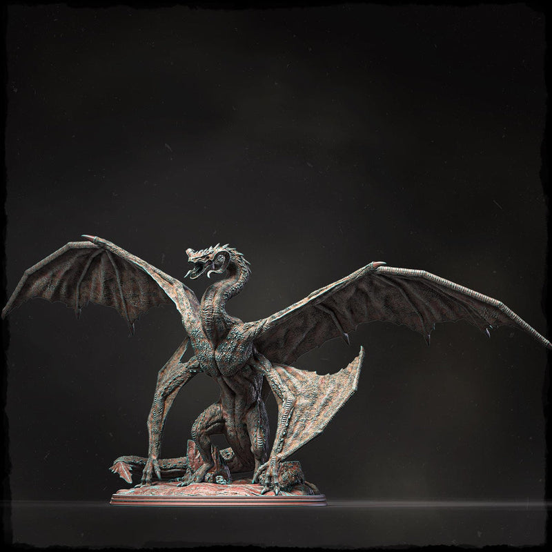 Copper Dragon (4 sizes) D&D Miniature | 145mm High, 285mm Wing Span | Resin Dragon Statue - Only-Games
