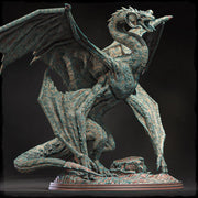 Copper Dragon (4 sizes) D&D Miniature | 145mm High, 285mm Wing Span | Resin Dragon Statue - Only-Games