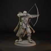 Human Ranger Fighter Shooting Bow, Paintedornot Original Design Unpainted Mini | 5 Sizes /Scales - Only-Games