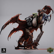 Tiamat God Dragon Queen of Chaos (3 sizes) D&D Miniature | 415mm Wing Span,333mm Height |Figurine - Only-Games