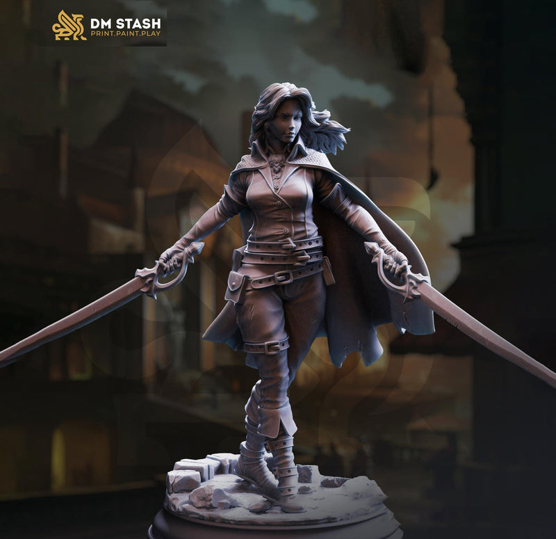 Human Female Rogue, Duelist, Thief, Swashbuckler | 5 Sizes /Scale Resin Mini | D&D - Only-Games