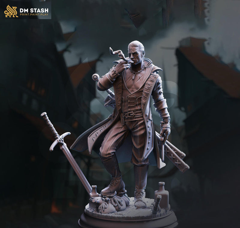 Warlock Hexblade, Rogue, Thief, Ranger PC / NPC | 5 Sizes /Scales | Mini -D&D Pathfinder Figurine - Only-Games