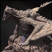 Elder Blue Dragon (4 sizes) D&D 5e Unpainted Miniature | 250mm Long on Cliff | Resin Dragon Statue - Only-Games