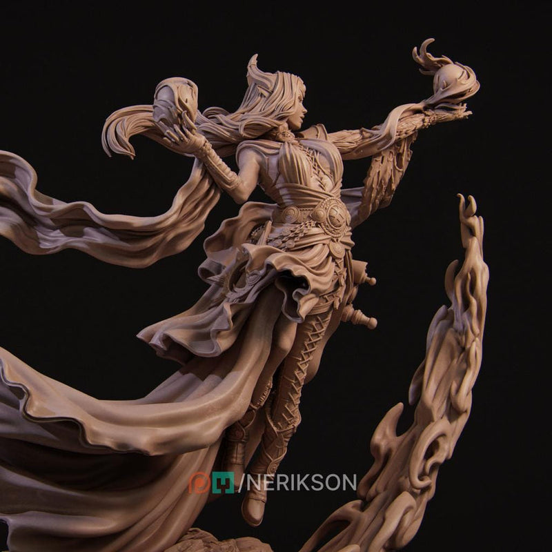 Human Female Sorcerer Warlock, Wizard PC /NPC Unpainted D&D| 5 Sizes/Scales| Pathfinder - Only-Games