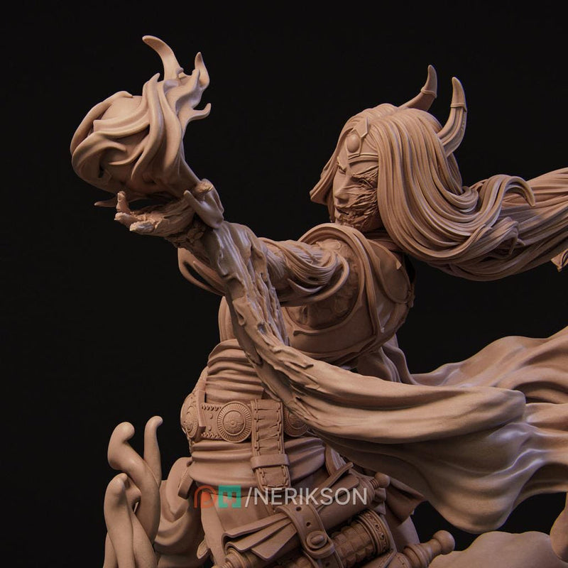 Human Female Sorcerer Warlock, Wizard PC /NPC Unpainted D&D| 5 Sizes/Scales| Pathfinder - Only-Games