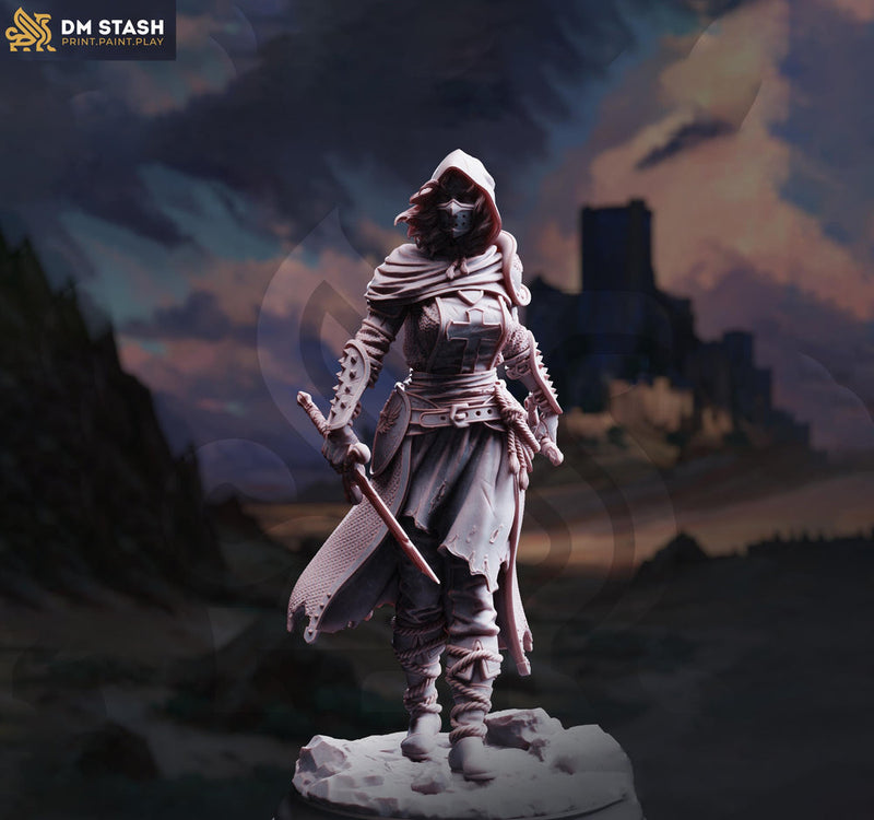 Female Rogue Assassin Phantom Soulknife | D&D 5e Hero | 5 Scales | Unpainted - Only-Games