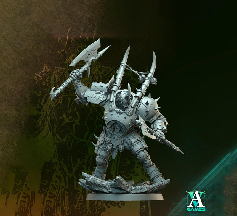 Void-Crusher Heavy Armored Hulk | Grimdark Sci-Fi Soldier | 5 Scales | Unpainted or Primed - Only-Games
