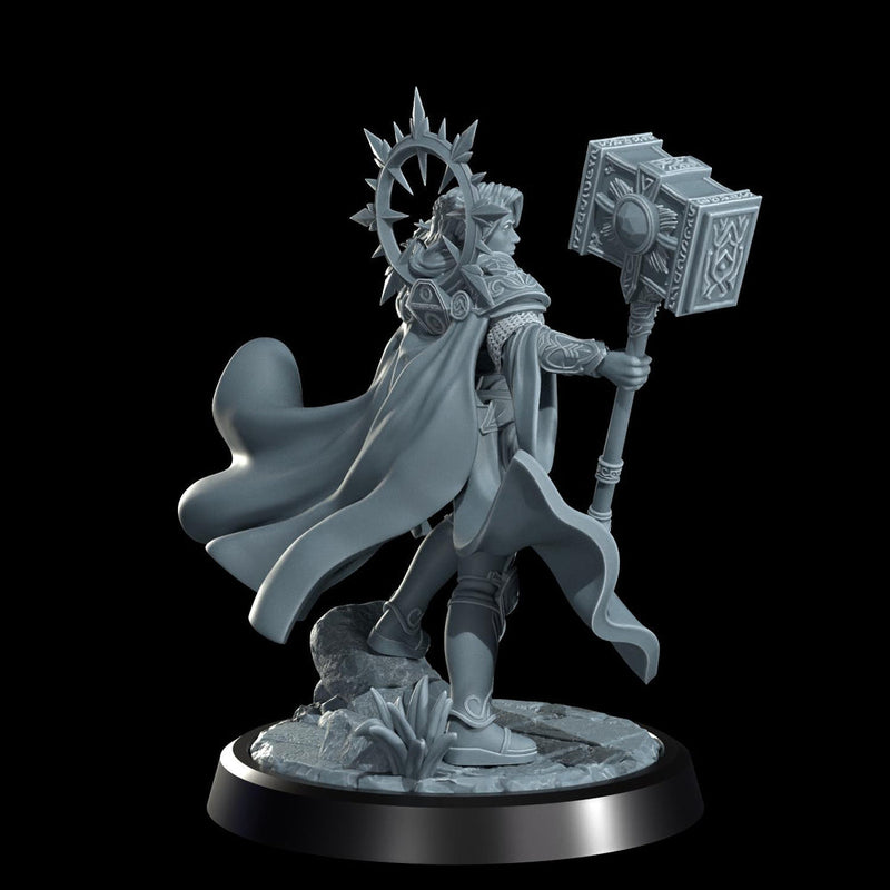 Female Cleric Light Domain, Paladin Miniature | 5 Sizes /Scales | Dungeons and Dragons Pathfinder - Only-Games