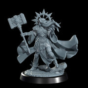 Female Cleric Light Domain, Paladin Miniature | 5 Sizes /Scales | Dungeons and Dragons Pathfinder - Only-Games