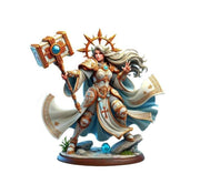 Female Cleric Light Domain, Paladin Miniature | 5 Sizes /Scales | Dungeons and Dragons Pathfinder - Only-Games