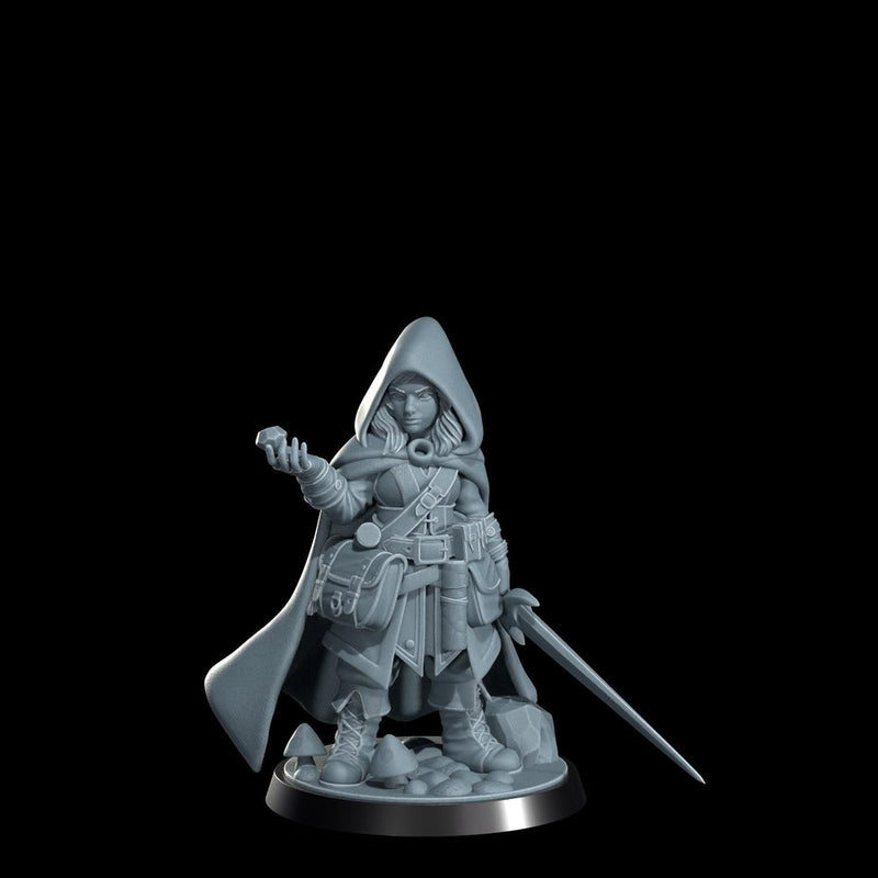 Female Halfling Rogue, Gnome Thief PC NPC | Resin Miniature | Dungeons & Dragons | 5 Sizes /Scales - Only-Games