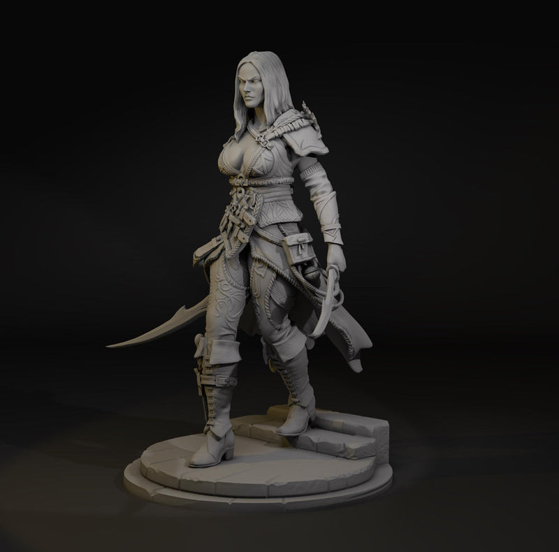 Assassin Miniature STL | Zylah Rogue | Digital Download - Only-Games