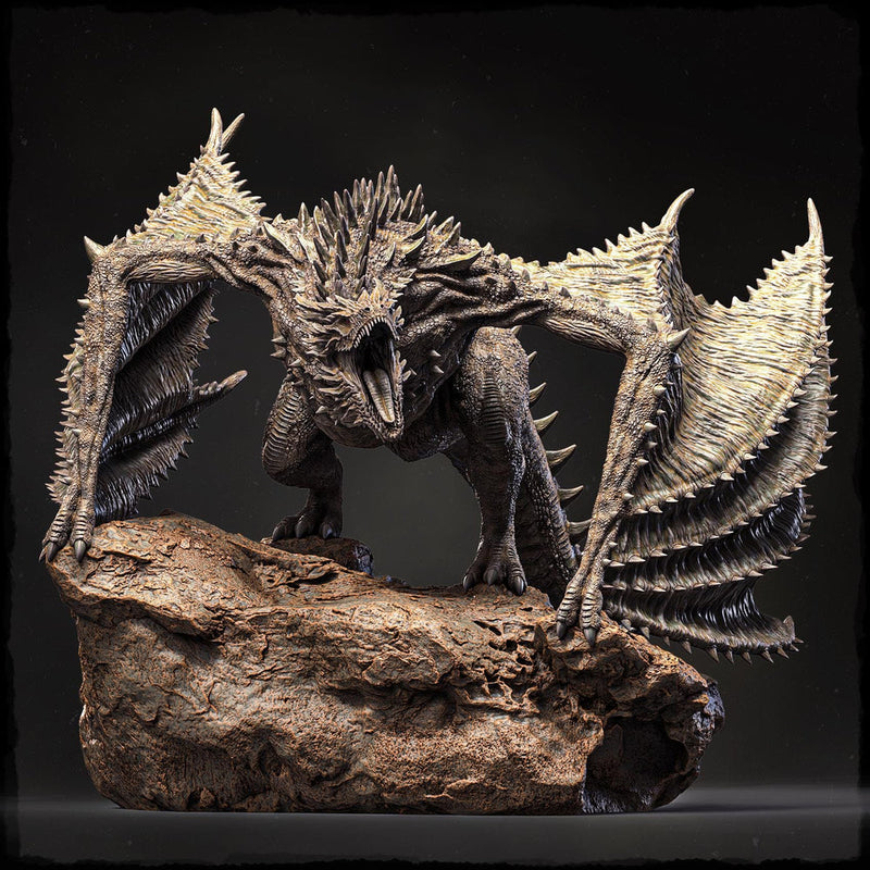 Elder Wyvern (4 sizes) D&D 5e Unpainted Miniature | 250mm Long, 280mm Wing Span | Resin Dragon Statue - Only-Games