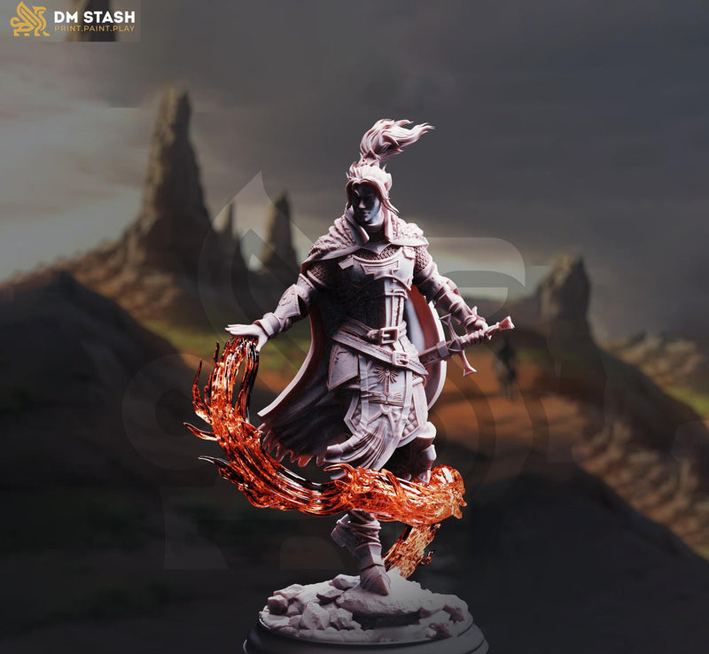 Human Male Eldritch Knight Fighter Warlock | 5 Sizes /Scales | Dungeons and Dragons | Pathfinder - Only-Games