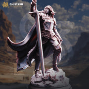 Female Paladin Oath of Devotion Ancients Vengeance Knight | 5 Scales | D&D Unpainted Miniature - Only-Games
