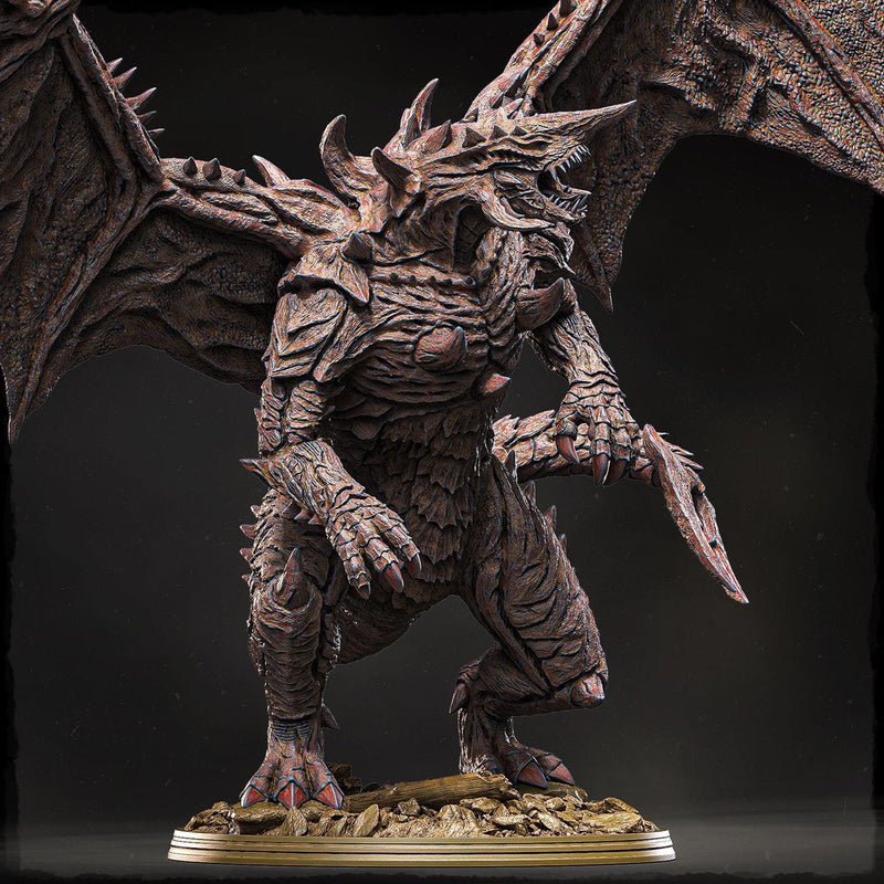 Winged Behemoth, Tarrasque (4 sizes) D&D Miniature | 125mm Height | Resin Statue | Figurine - Only-Games