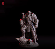 Human Paladin Fighter Greatsword Knight | Unpainted Resin Miniature | D&D 5e Hero | 5 Scales - Only-Games