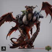 Tiamat God Dragon Queen of Chaos (3 sizes) D&D Miniature | 415mm Wing Span,333mm Height |Figurine - Only-Games