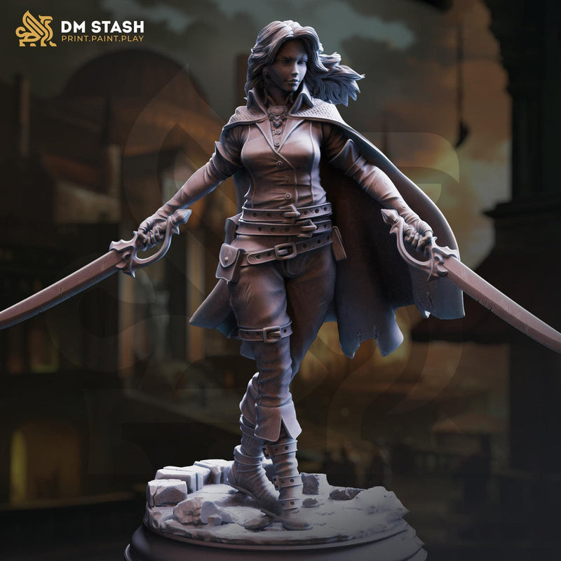 Human Female Rogue, Duelist, Thief, Swashbuckler | 5 Sizes /Scale Resin Mini | D&D - Only-Games