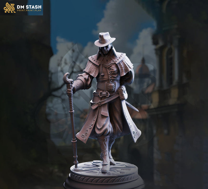 Human Fighter, Cleric Inquisitor, Witch Hunter | Unpainted Miniature | 5 Sizes /Scales | Pathfinder Figure | DnD | - Only-Games