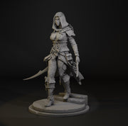 Female Rogue with Daggers, PaintedOrNot Original Design Unpainted Mini | 5 Sizes /Scales - Only-Games