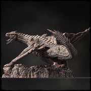 Elder Blue Dragon (4 sizes) D&D 5e Unpainted Miniature | 250mm Long on Cliff | Resin Dragon Statue - Only-Games