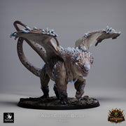 Adult Crystal Dragon UNPAINTED Miniature D&D 5e Pathfinder Gem Dragon 4 Sizes - Only-Games