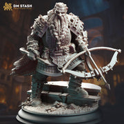 Dwarf Ranger Fighter Crossbow Expert Miniature Unpainted Resin D&D 5e Pathfinder 5 Scales Boss - Only-Games