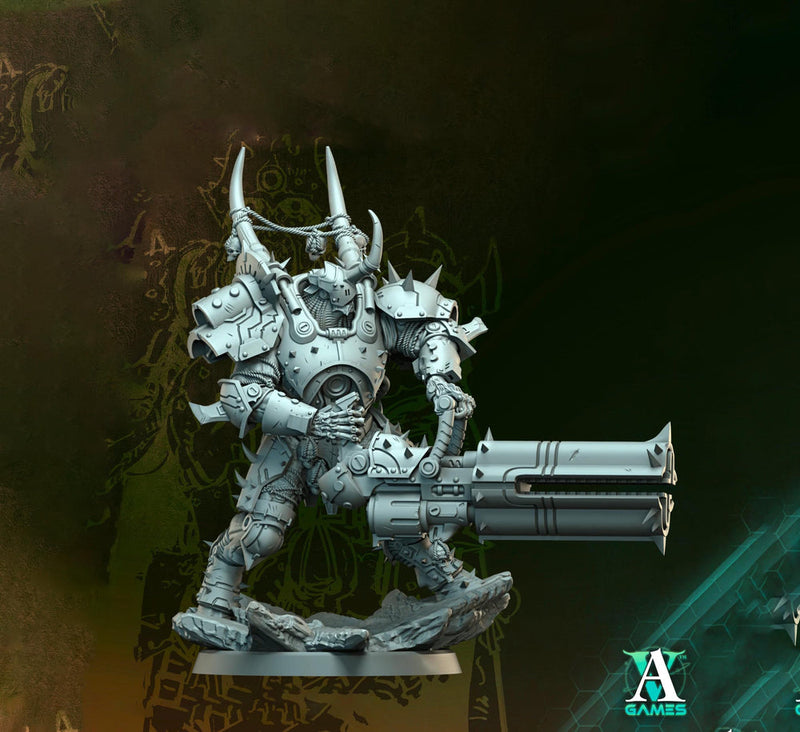 Void-Crusher Heavy Armored Hulk | Grimdark Sci-Fi Soldier | 5 Scales | Unpainted or Primed - Only-Games