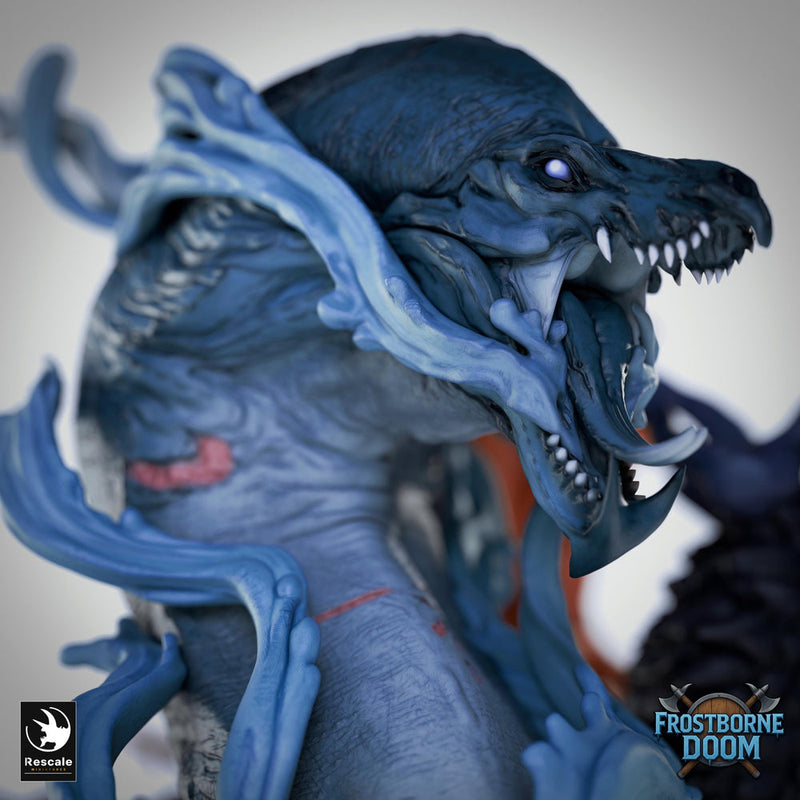 Ancient Elemental Dragon Greatwyrm Miniature Unpainted Resin D&D 5e 2024 Pathfinder 5 Scales Boss - Only-Games