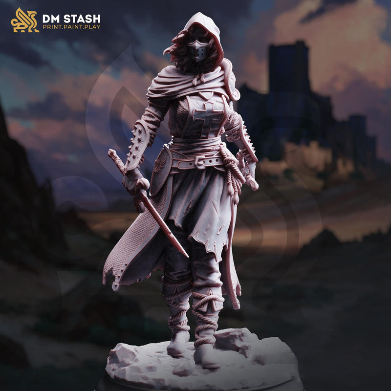 Female Rogue Assassin Phantom Soulknife | D&D 5e Hero | 5 Scales | Unpainted - Only-Games