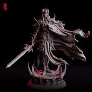 Fallen Paladin Shadow Knight Miniature Unpainted Resin D&D 5e Pathfinder 5 Scales Boss Hero - Only-Games