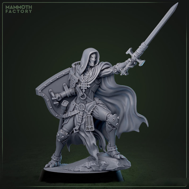 Forgeborn Templar Clockwork Knight Mechanical Paladin Fantasy Miniature for D&D Pathfinder - Only-Games
