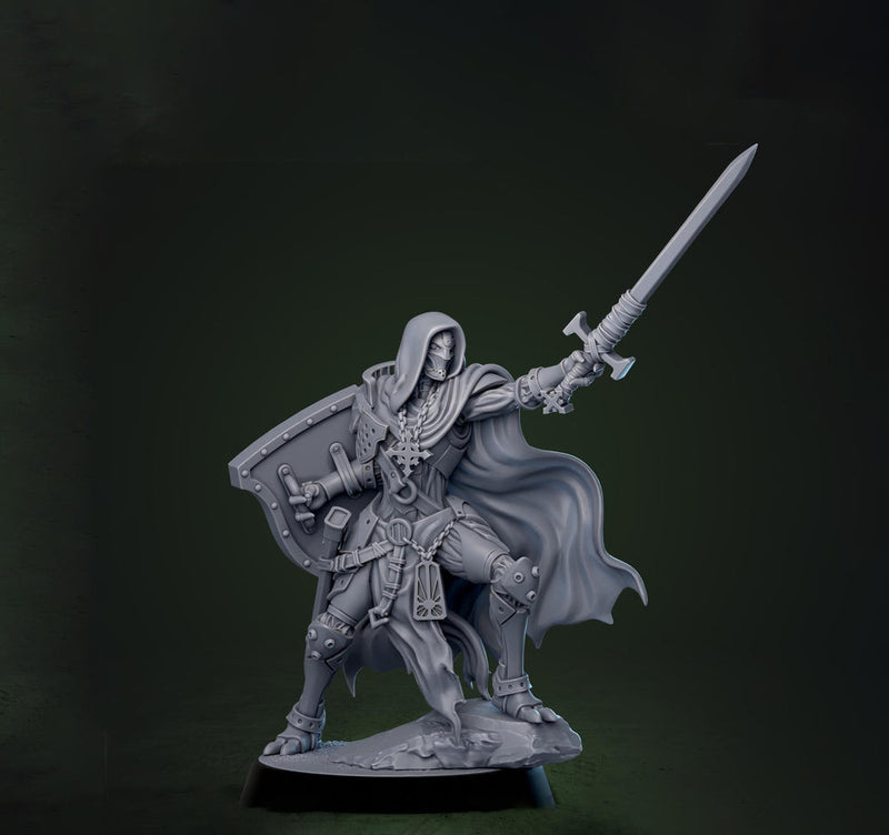 Forgeborn Templar Clockwork Knight Mechanical Paladin Fantasy Miniature for D&D Pathfinder - Only-Games