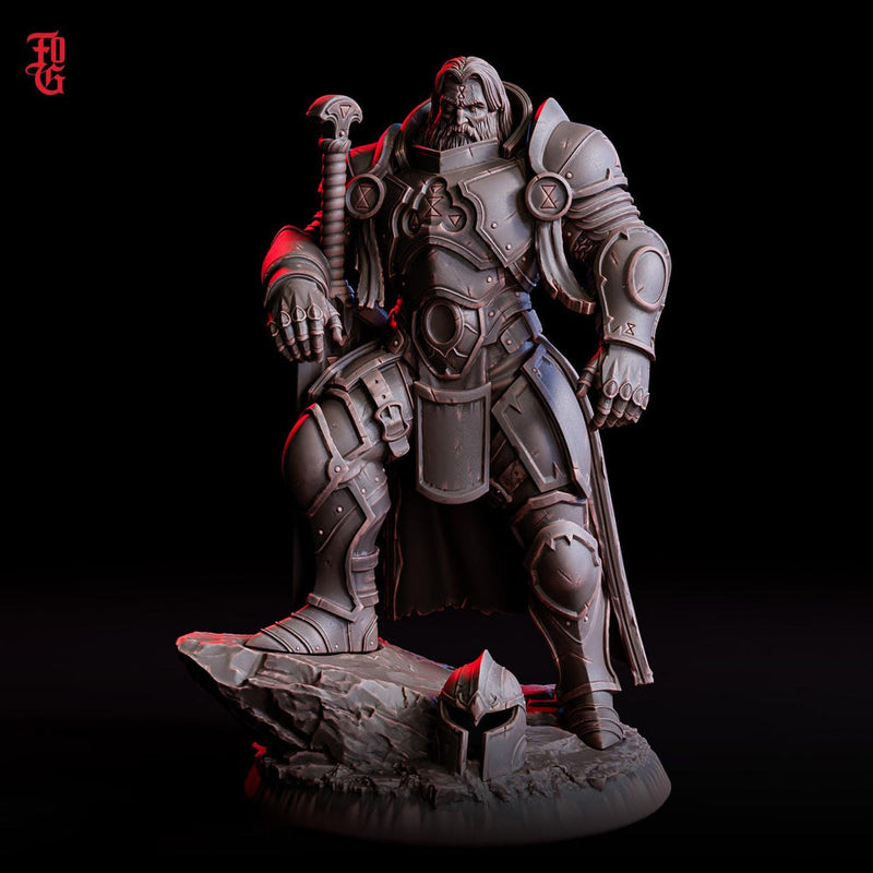 Human Paladin Fighter Greatsword Knight | Unpainted Resin Miniature | D&D 5e Hero | 5 Scales - Only-Games