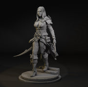 Masked Rogue Assassin Miniature – Stealth Thief Character | Zylah Original | DnD Pathfinder RPG | 28mm 32mm 54mm 75mm 100mm - Only-Games